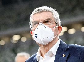 IOC chief Bach at main Tokyo Olympic stadium