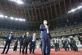 IOC chief Bach at main Tokyo Olympic stadium