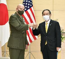 Japan PM Suga, U.S. Marine Corps Commandant Berger