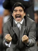 Diego Maradona at 2010 World Cup in S. Africa