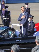 Japan PM Suga at ASDF inspection ceremony
