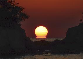 Sunset in western Japan