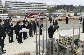 PM Suga visits 2011 quake-tsunami-hit northeastern Japan