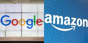 Logos of Google, Amazon