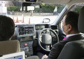 Test run of self-driving taxi in Japan