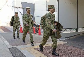 GSDF nurses at hospital treating coronavirus patients