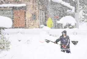 Snowfall in Japan