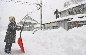 Snowfall in Japan