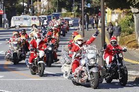 Santa bike parade for child abuse prevention