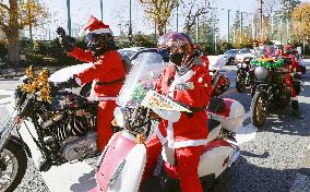 Santa bike parade for child abuse prevention