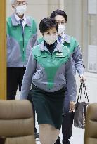 Tokyo Gov. Koike at anti-virus meeting