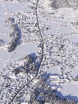 Heavy snow in northeastern Japan