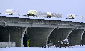 Heavy snow in central Japan