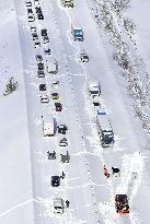 Heavy snow in central Japan