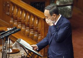 Japan PM Suga at parliament