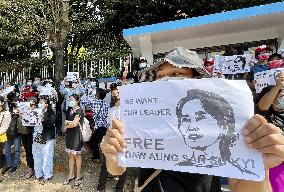 Protest against military coup in Myanmar