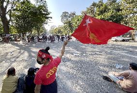 Protest against military coup in Myanmar