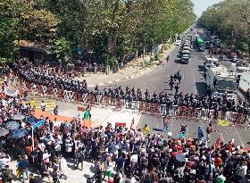 Protest against military coup in Myanmar