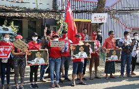 Protest against military coup in Myanmar