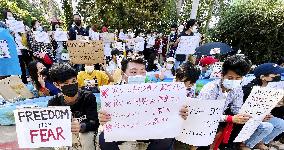 Protest against military coup in Myanmar