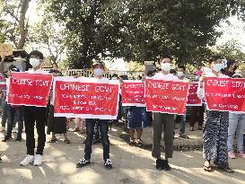 Protest against military coup in Myanmar