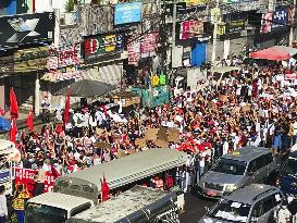 Protest against military coup in Myanmar