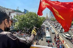 Protest against military coup in Myanmar