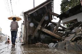 Aftermath of Feb. 13 earthquake in northeastern Japan