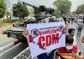 Protest against military coup in Myanmar