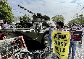 Protest against military coup in Myanmar