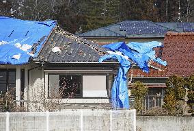Aftermath of strong earthquake in northeastern Japan