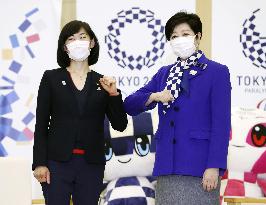 New Olympic minister Marukawa meets Tokyo governor
