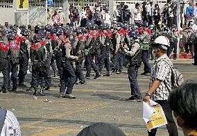 Protest against military coup in Myanmar