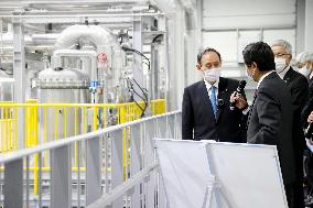 Japan PM Suga in nuclear crisis-hit Fukushima town