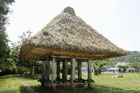 Traditional storage rebuilt after typhoon in southwestern Japan