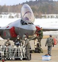 Emergency landing by F-35A stealth fighter jets