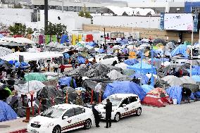 Mexican border with U.S. in Tijuana
