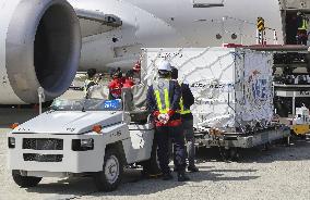 1st batch of Moderna COVID-19 vaccine arrives in Japan