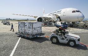 1st batch of Moderna COVID-19 vaccine arrives in Japan