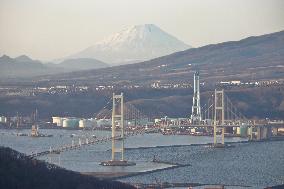 Shiratori Bridge and Mt.Yotei