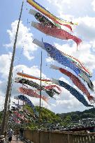 Carp streamers in Japan's Tottori