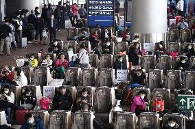 Massage chairs at Chinese airport