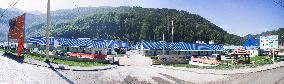 construction site of the Bar-Boljare motorway, Camp Jabuka, highway, landscape