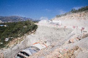 construction site of the Bar-Boljare motorway, highway, landscape, construction of the Kosman tunnel