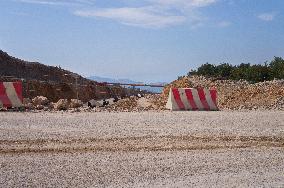 construction site of the Bar-Boljare motorway, highway, landscape