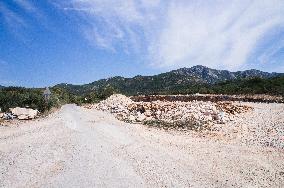 construction site of the Bar-Boljare motorway, highway, landscape