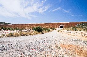 construction site of the Bar-Boljare motorway, highway, landscape