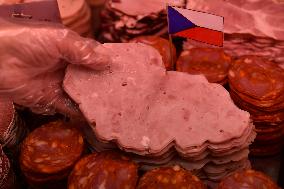 ham in the shape of the Czech Republic