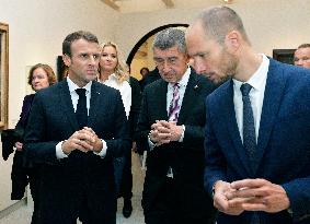 Emmanuel Macron, Andrej Babis, Monika Babisova