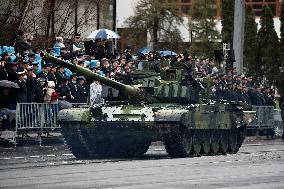 military parade on the occasion of 100th anniversary of Czechoslovakia's establishment, T-72M4 CZ tank
